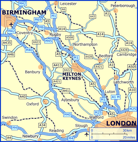Milton Keynes road map